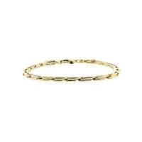 Two-tone gold fantasy link bracelet