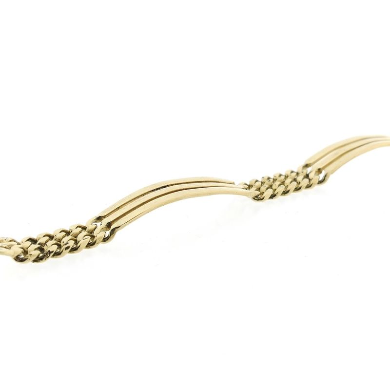 Image 7 of Gold gourmet/fantasy link bracelet; 20.5 cm | Cetas