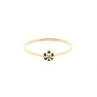 Image 3 of Gold solitaire ring with diamond; 0.01 ct.