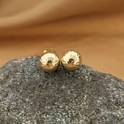Gold subtle stud earrings | Sphere Image 2 of Gold subtle stud earrings | Sphere