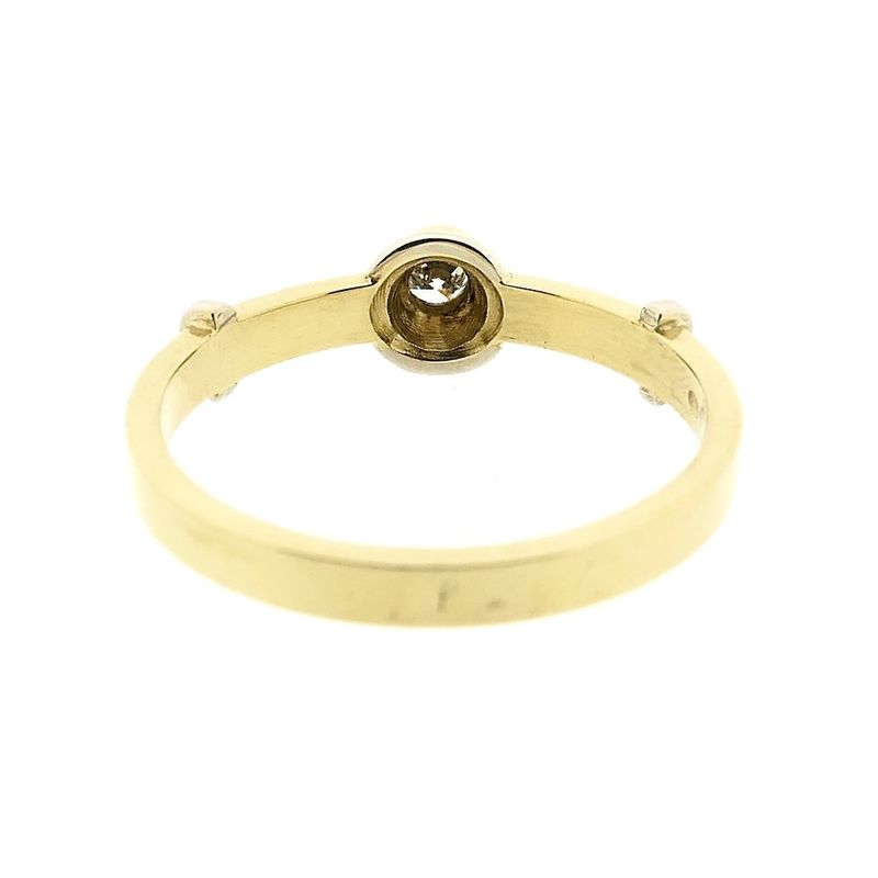 Image 9 of Gold solitaire ring with diamond 0.06 ct.