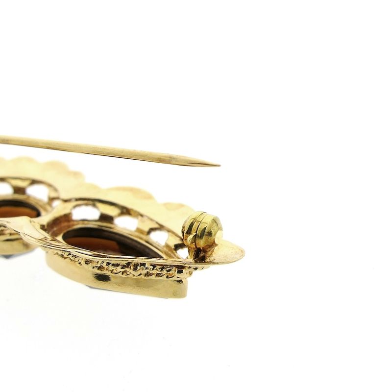 Image 7 of Antique gold brooch with garnet