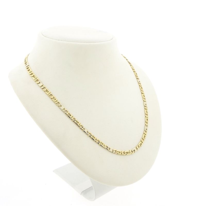 Image 3 of Two-tone gold Figaro link chain