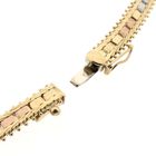 Image 6 of Tricolor Gold Panther Link Necklace