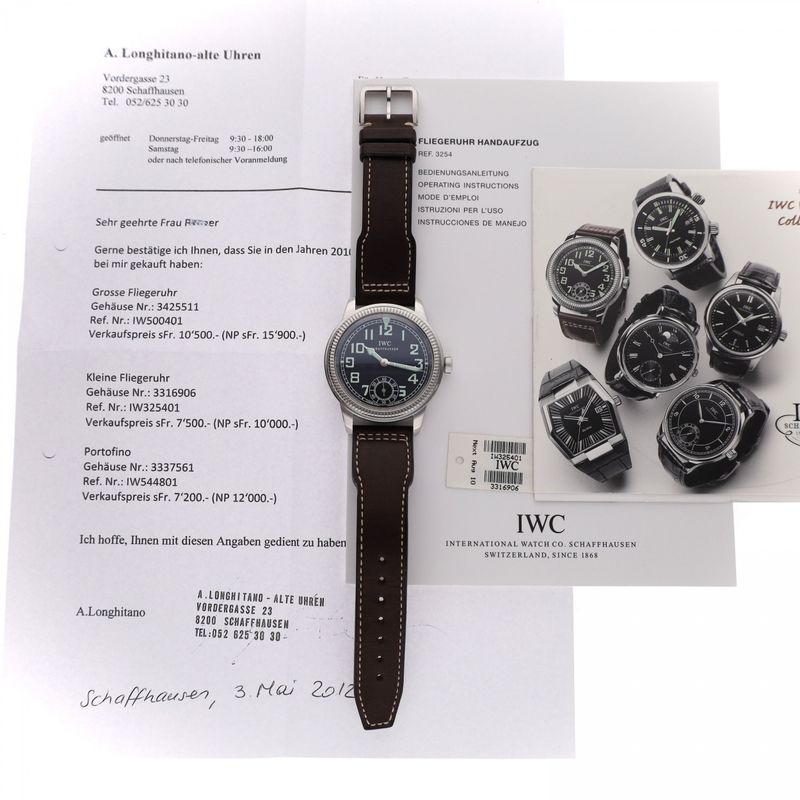 Afbeelding 13 van IWC Vintage Collection 'Pilot's Watch 1936' IW325401; Heren Horloge