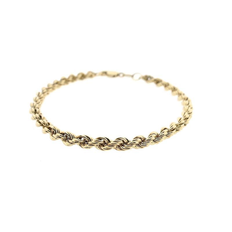 Image 3 of Gold Twisted Link Bracelet; 14 karat; 20.5 cm