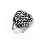Image 1 of Silver ring; Flower of life