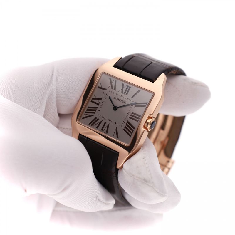Afbeelding 5 van Cartier Santos Dumont 2650 W2006951; 18ct. Rosé Gouden Horloge