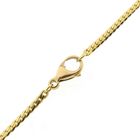 Image 7 of Gold flat gourmet link chain with fixed pendant and diamond