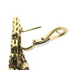 Image 6 of Gold earrings with diamonds; 2.70 ct.