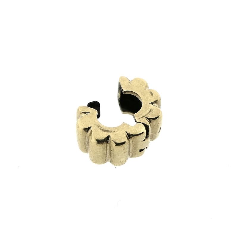 Image 5 of Pandora clip charm; Gold; Ribbed Charm