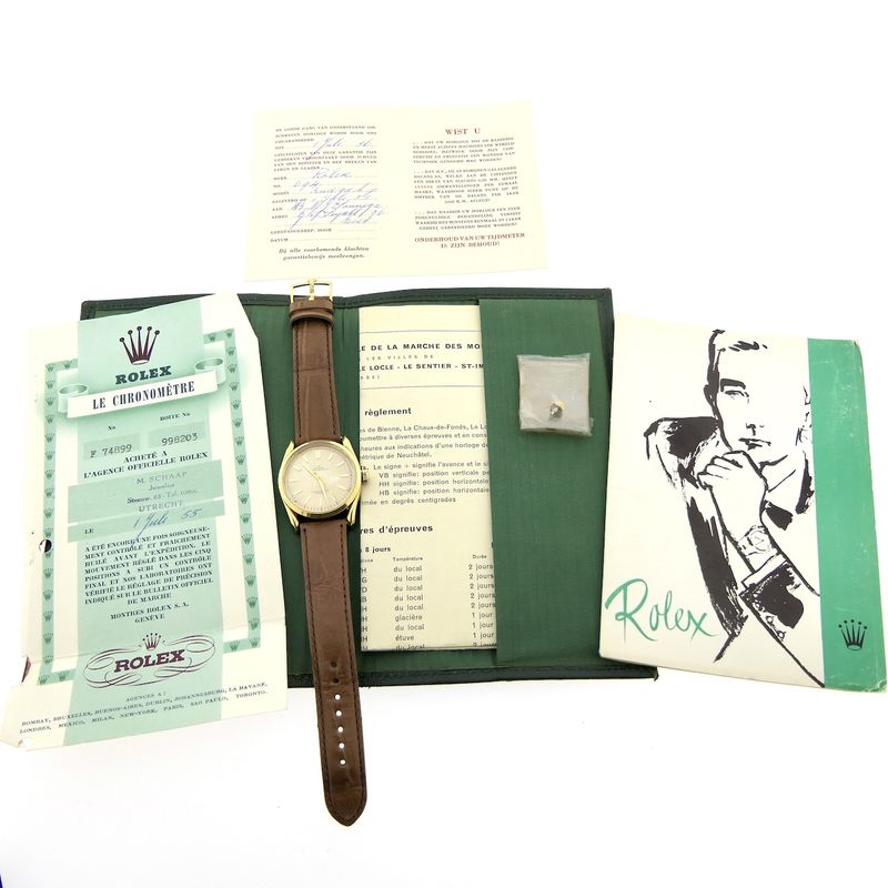 Image 18 of Rolex Oyster Perpetual 6290; Vintage 18k automatic watch from 1955