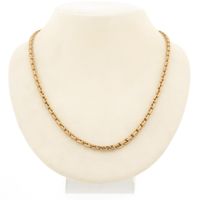 Solid gold anchor link chain | 68 cm