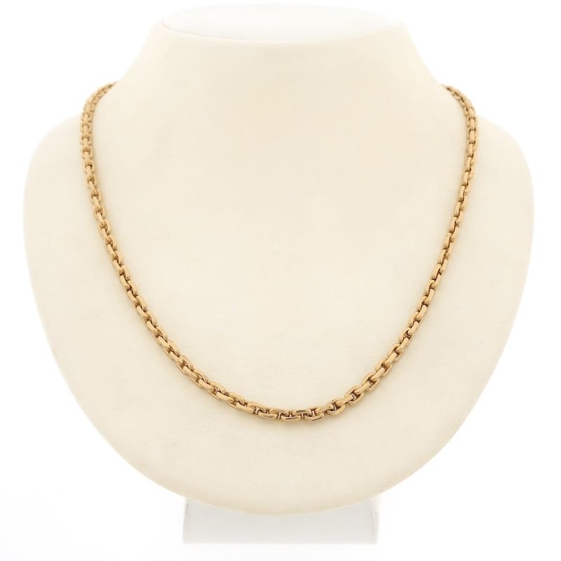 Image 1 of Solid gold anchor link chain | 68 cm