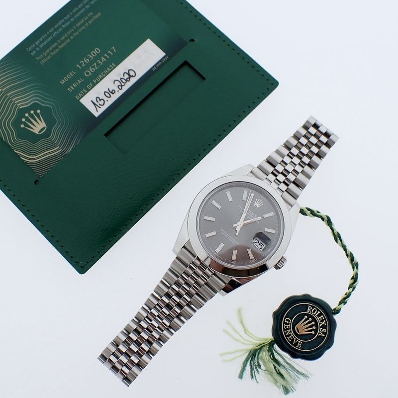 Image 7 of Rolex Datejust 41; Men's watch with rhodium dial