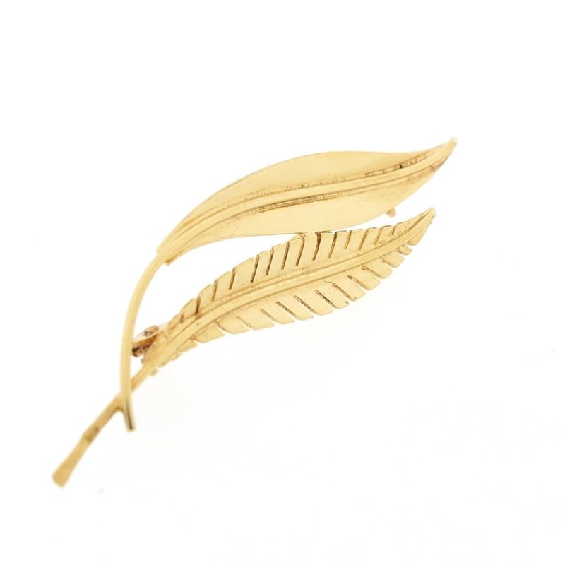 Image 3 of Gold feather brooch | Vintage