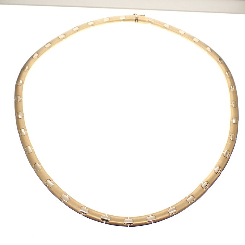 Image 5 of Two-tone gold matte fantasy link necklace