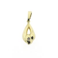 Gold subtle pendant with diamond | 0.005 ct.