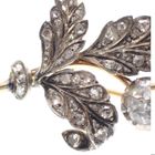 Image 10 of Antique gold and silver brooch with diamonds; approx. 1.00 ct.