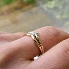 Image 8 of Gold V-shaped ring with diamond | 0.005 ct.