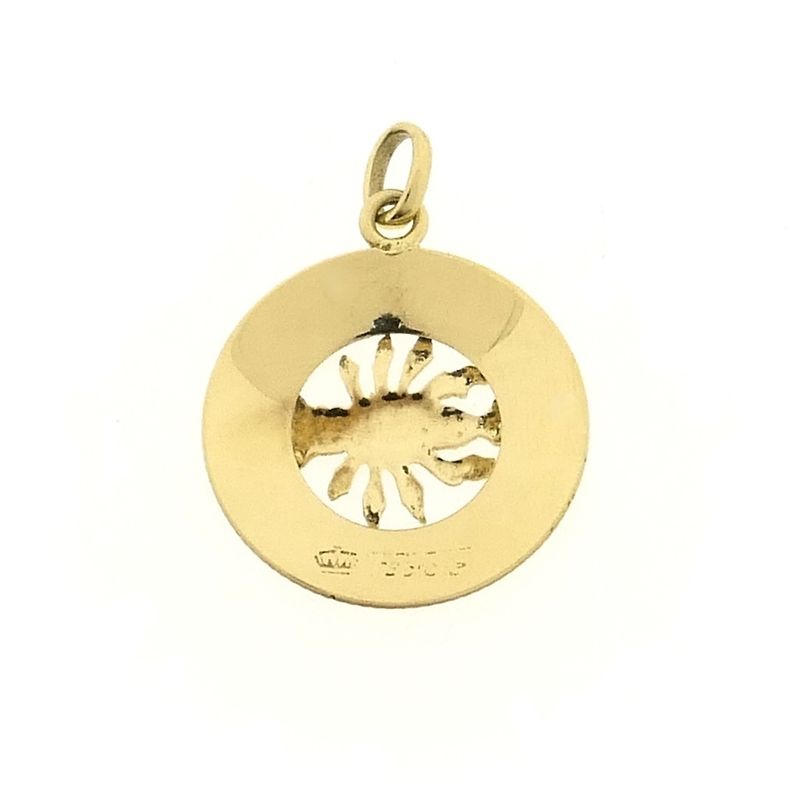 Image 3 of Gold zodiac sign pendant; Cancer | Fabiola
