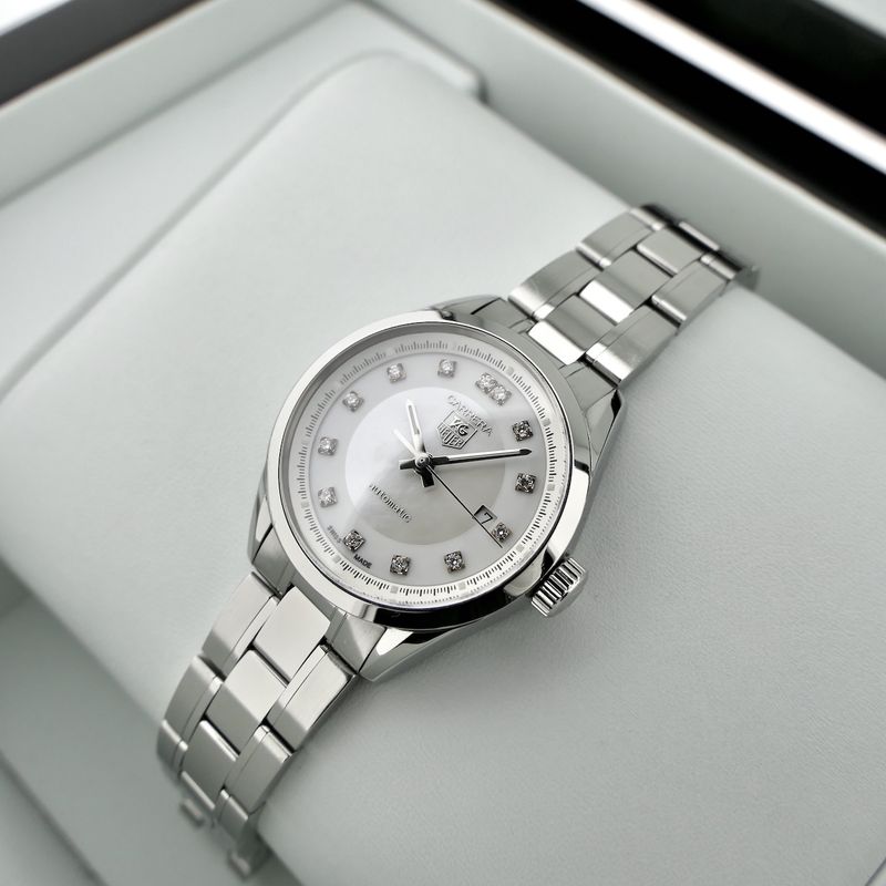 Image 5 of TAG Heuer Carrera Automatic 'Mother of Pearl' WV2411; Women's watch with diamonds