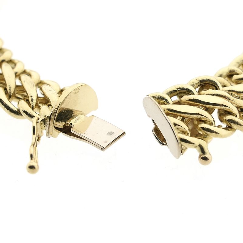 Afbeelding 6 van Gouden Franse gourmetschakel armband | 19 cm
