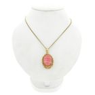 Image 3 of Vintage Gold Pendant with Rhodochrosite