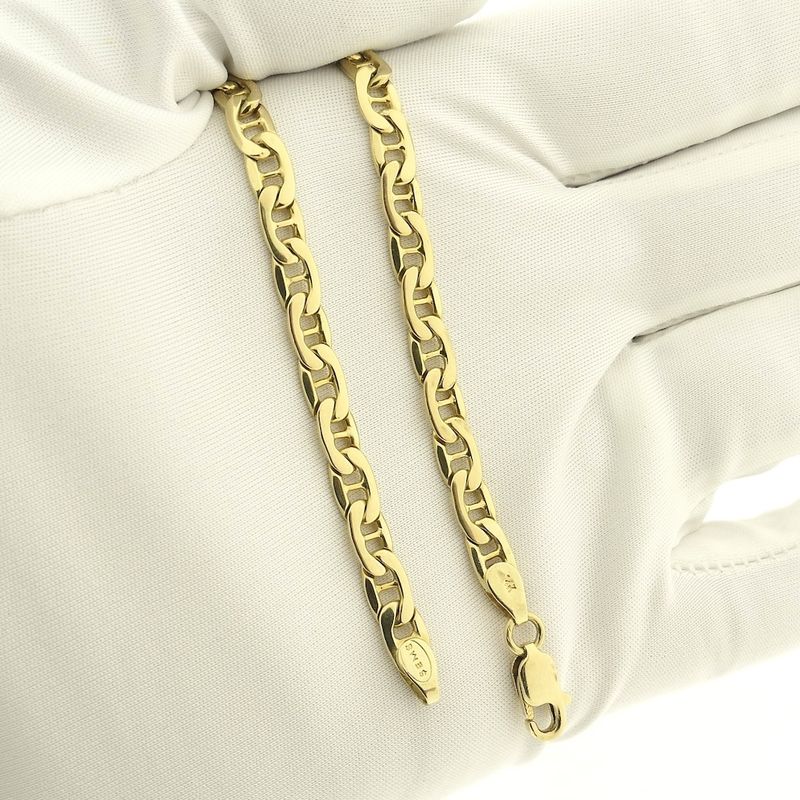 Image 10 of Gold navy link bracelet