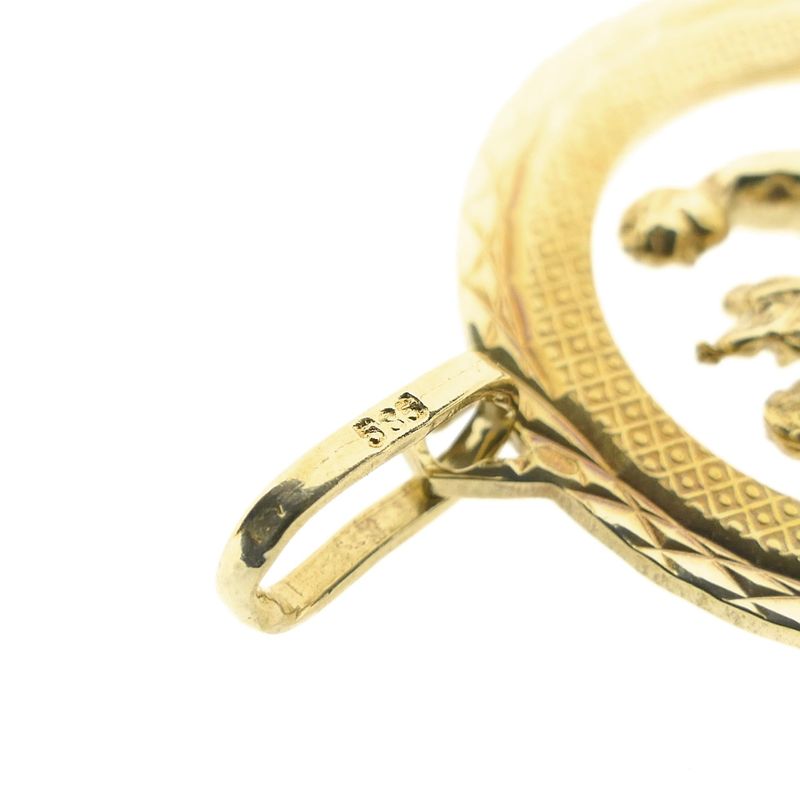 Image 5 of Gold zodiac sign pendant; Gemini