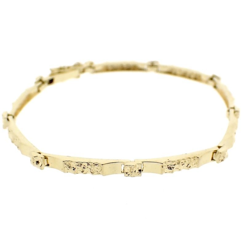 Image 1 of Gold raw link bracelet; Riitta Hakala | 18 cm