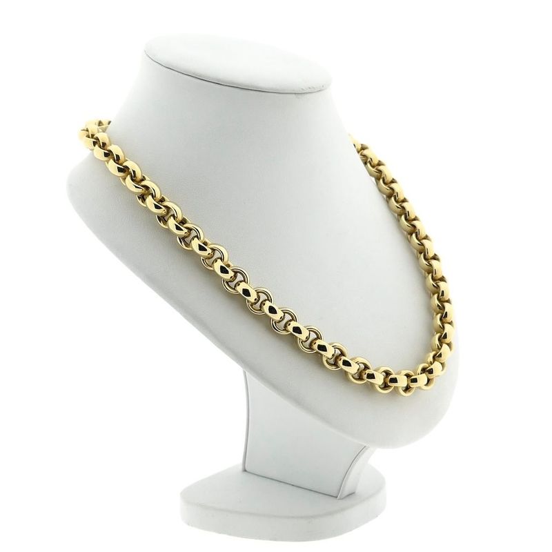 Image 3 of Gold jasseron link necklace