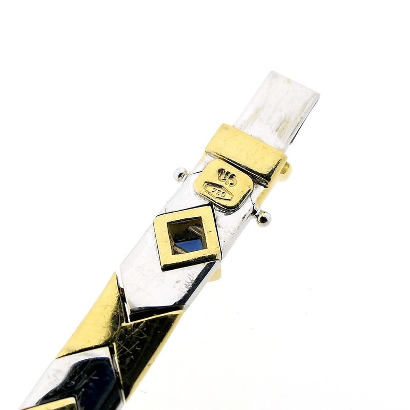 Image 5 of Two-tone gold fantasy bracelet with sapphire
