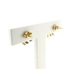 Image 3 of Tricolor gold stud earrings