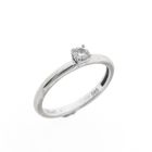 Image 1 of White gold solitaire ring with zirconia; Blush