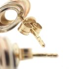 Image 7 of 18 ct. Tricolor gold stud earrings