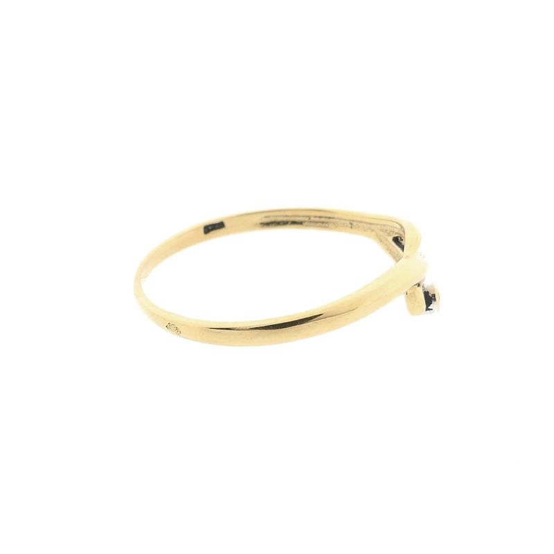 Image 5 of Gold ring with diamond; 0.01 ct.