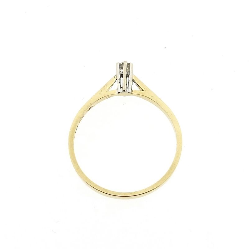Image 5 of Gold solitaire ring with diamond; 0.05 ct. | Diamonde