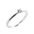 Image 1 of White gold solitaire ring with 0.06 ct diamond.