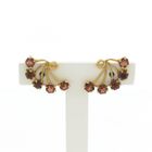 Image 1 of Gold stud earrings with garnet