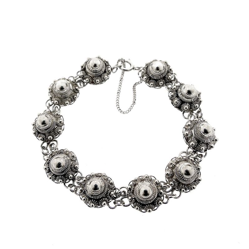 Image 5 of Vintage silver bracelet with Zeeland buttons | 18.5 cm