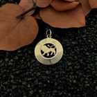 Image 12 of Fabiola gold zodiac sign pendant; Leo