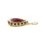 Image 3 of Vintage gold entourage pendant with carnelian