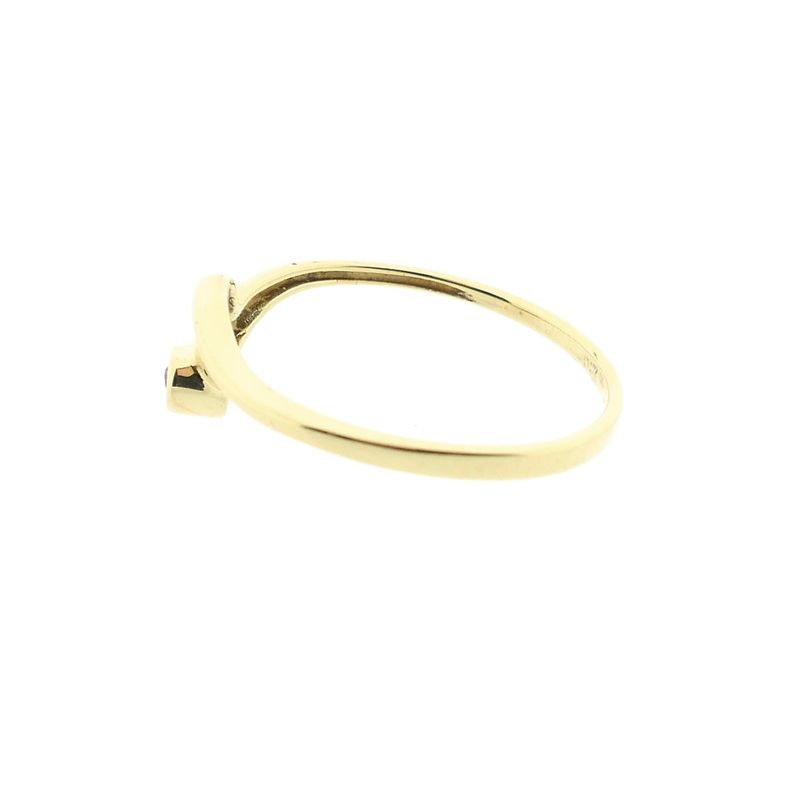 Image 7 of Gold ring with diamond; 0.015 ct.