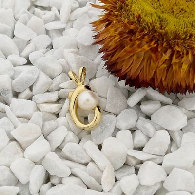 Gouden hanger met een cultivéparel Afbeelding 2 van Gouden hanger met een cultivéparel