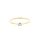 Image 3 of Gold solitaire ring with diamond | 0.07 ct.