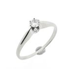 Image 1 of White gold solitaire ring with diamond | 0.16 ct.