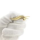 Image 10 of Vintage gold brooch of a feather