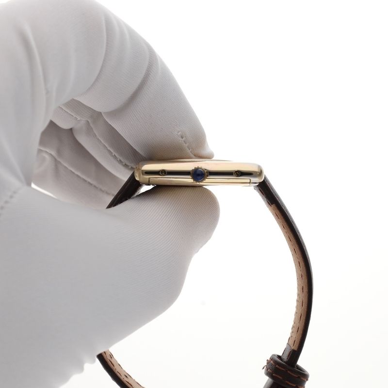 Image 5 of Cartier Tank Vermeil 'Trinity' 6165; Vintage mechanical women's watch