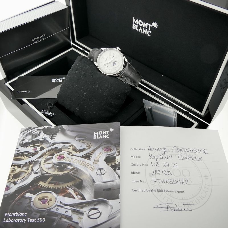 Image 17 of Montblanc Heritage Perpetual Calendar; Automatic men's watch with perpetual calendar
